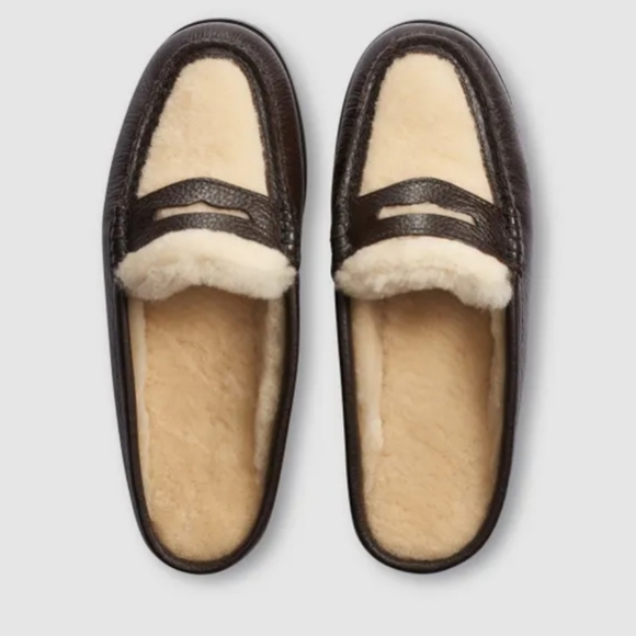 G.H.Bass Weejun WYNN Shearling Mules - Picture 2 of 12